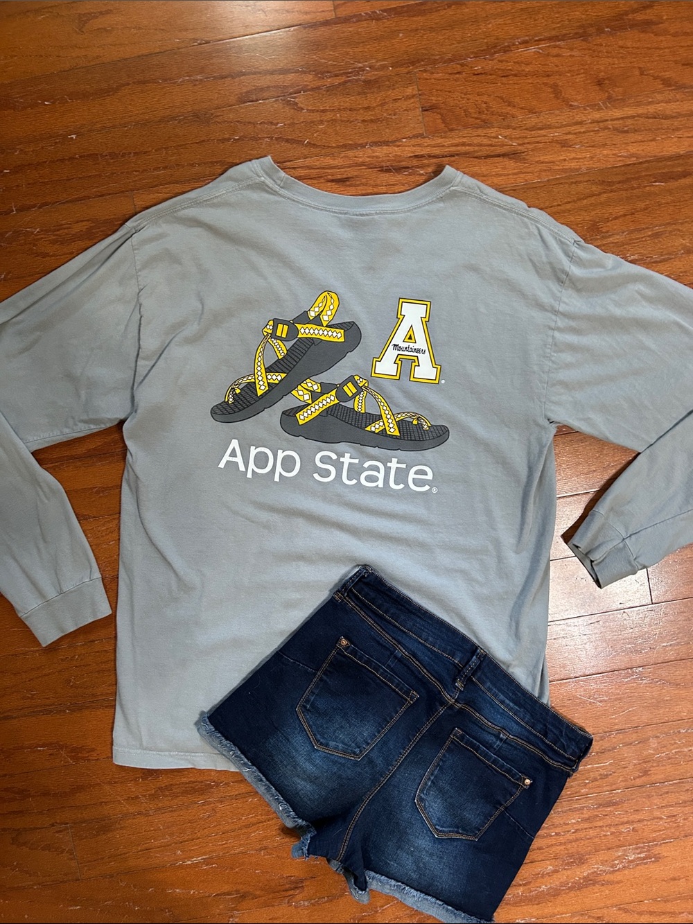 App State Gray Long Sleeve Tee